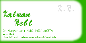 kalman nebl business card